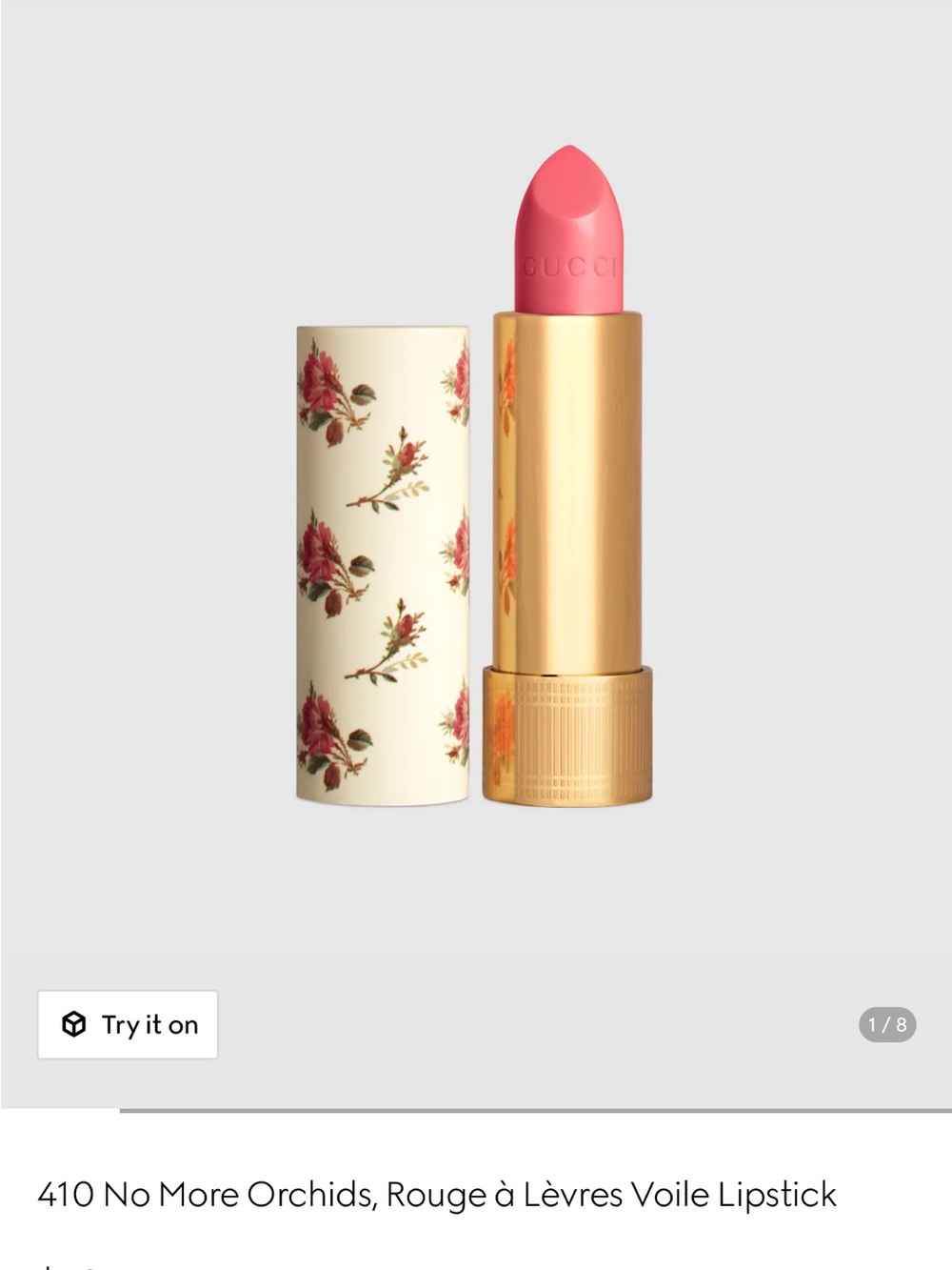 NWOT Gucci Lipstick 410 No More Orchids, Rouge à Lèvres Voile Lipstick